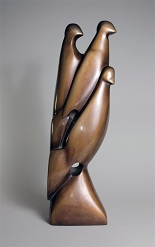 Marg Moll, Drei Vögel, Bronze, H 53,5 cm, 1952 (Entwurf 1928)